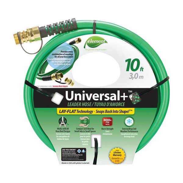 Element 0.5 in. Dia. x 10 ft. Leader Green Hose 7798804
